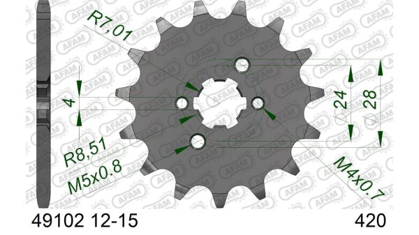 DC AFAM Ritzel 420 - 14Z 49102-14