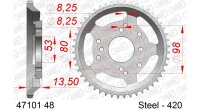 DC AFAM Stahl-Kettenrad 420 - 48Z (Silber) 47101-48| ID...