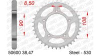 DC AFAM Stahl-Kettenrad 530 - 47Z (Silber) 50600-47| ID...