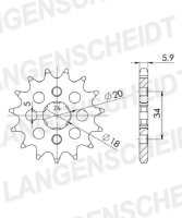 Supersprox Ritzel 428 - 14Z CST-264:14|grobverzahnt...