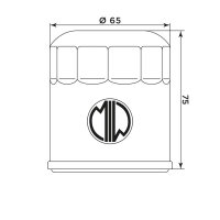 MIW Ölfilter KT8005 Filterpatrone 65 mm...