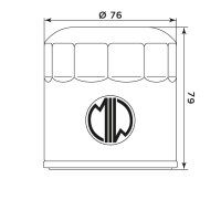 MIW Ölfilter B9002 Filterpatrone 76 mm (OEM-Qualität)