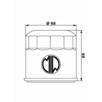 MIW Ölfilter HY19002 Filterpatrone 68 mm (OEM-Qualität)