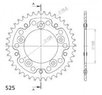 Supersprox Stealth-Kettenrad 525 - 36Z (silber)...