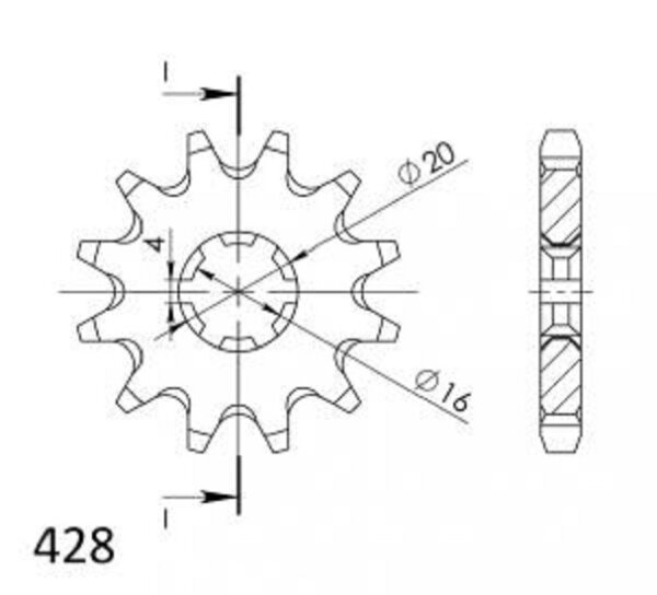 Supersprox Ritzel 428 - 12Z CST-1263:11