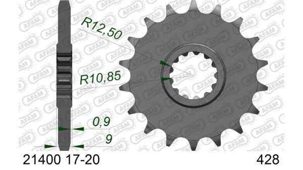 DC AFAM Ritzel 428 - 17Z 21400-17