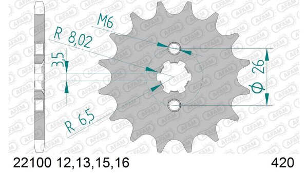 DC AFAM Ritzel 420 - 13Z 22100-13