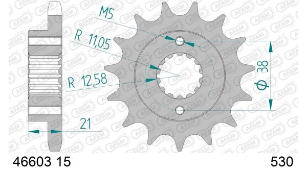 DC AFAM Ritzel 530 - 15Z 46603-15