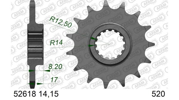 DC AFAM Ritzel 520 - 15Z 52618-15