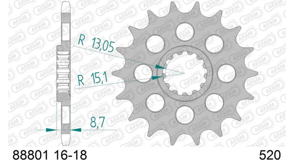 DC AFAM Ritzel 520 - 16Z 88801-16