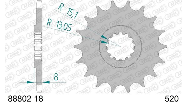 DC AFAM Ritzel 520 - 18Z 88802-18