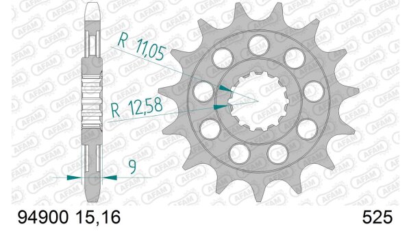 DC AFAM Ritzel 525 - 15Z 94900-15