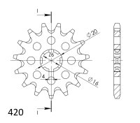 Supersprox Ritzel 420 - 14Z CST-546:14|grobverzahnt...