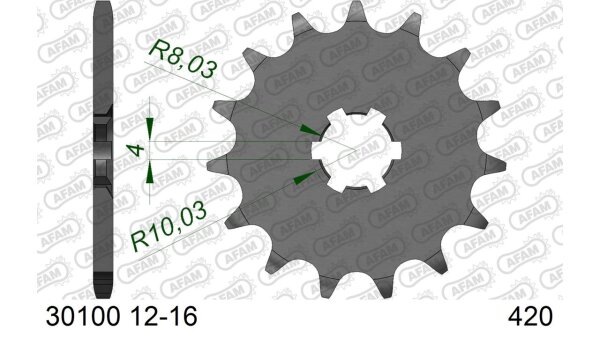 DC AFAM Ritzel 420 - 16Z 30100-16