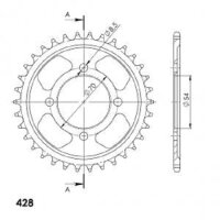 Supersprox Stahl-Kettenrad 428 - 34Z (schwarz)...