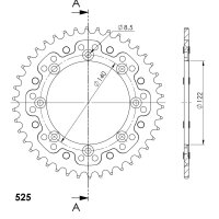 Supersprox Stealth-Kettenrad 525 - 40Z (gold)...