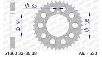 DC AFAM Alu-Kettenrad 530 - 38Z (Gun Metal) 51600-38 | ID 90 LK 108 5-Loch