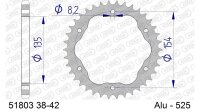 DC AFAM Alu-Kettenrad 525 - 40Z PCD (Gun Metal) 51803-40...