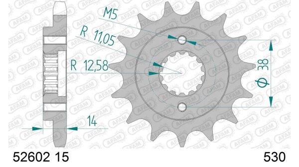 DC AFAM Ritzel 530 - 15Z 52602-15