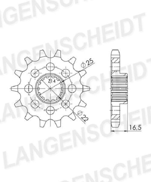 Supersprox Ritzel 530 - 14Z CST-4054_530:14|feinverzahnt 22,0/25,0