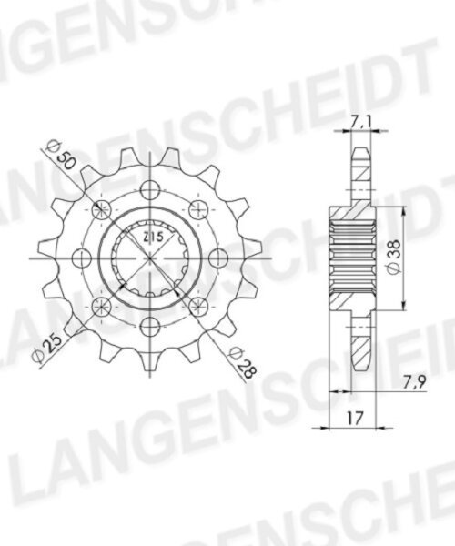 Supersprox Ritzel 520 - 16Z CST-5054_520:16|feinverzahnt 25,0/28,0