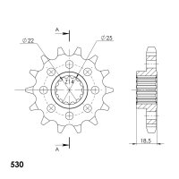 Supersprox Ritzel 530 - 15Z CST-4054_530:15|feinverzahnt 22,0/25,0