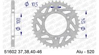 DC AFAM Alu-Kettenrad 520 - 44Z (Gun Metal) 51602-44 | ID...