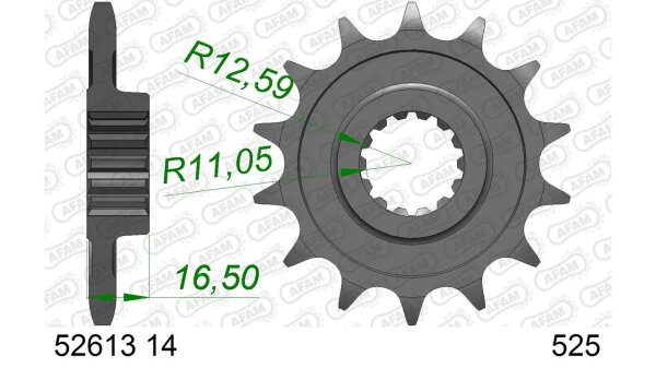 DC AFAM Ritzel 525 - 14Z 52613-14