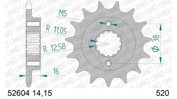 DC AFAM Ritzel 520 - 14Z 52604-14