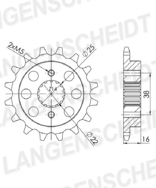 Supersprox Ritzel 520 - 14Z CST-4054_520:14|feinverzahnt 22,0/25,0