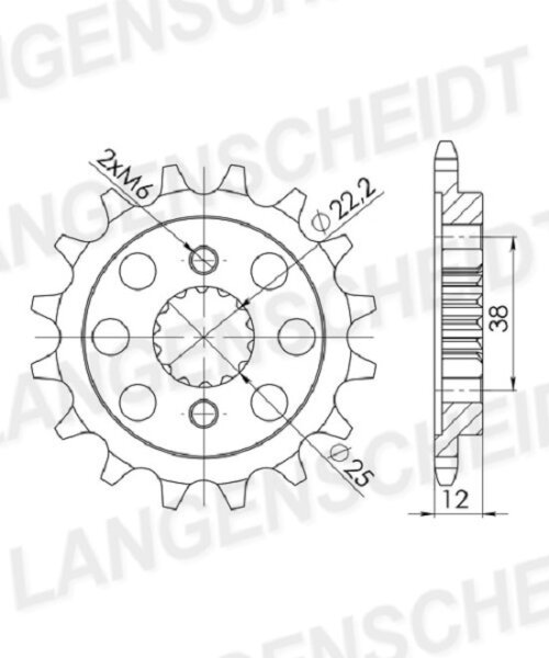 Supersprox Ritzel 520 - 15Z CST-495:15|feinverzahnt 22,0/25,0