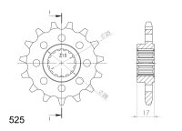 Supersprox Ritzel 525 - 14Z CST-5054:14|feinverzahnt...