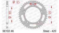 DC AFAM Stahl-Kettenrad 420 - 46Z (Silber) 56102-46| ID 105 LK 120 5-Loch