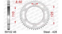 DC AFAM Stahl-Kettenrad 428 - 46Z (Silber) 59102-46| ID...