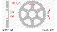 DC AFAM Stahl-Kettenrad 428 - 51Z (Silber) 56201-51| ID...