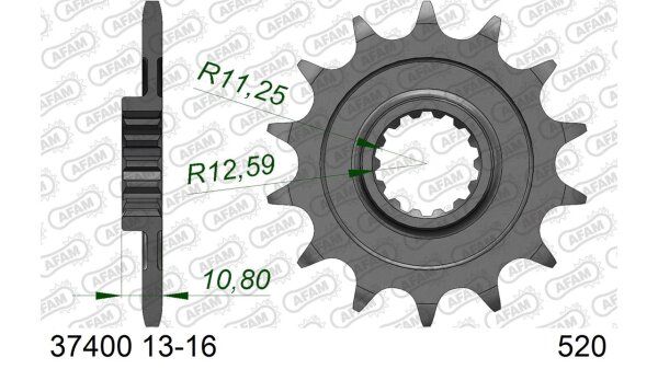 DC AFAM Ritzel 520 - 13Z 37400-13