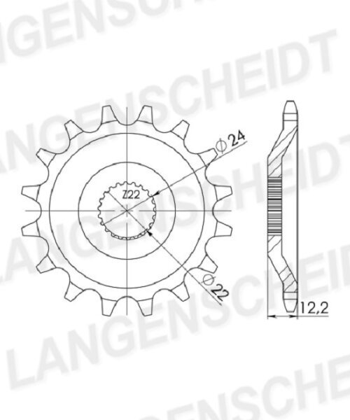 Supersprox Ritzel 520 - 15Z CST-1125:15|feinverzahnt 22,0/24,0