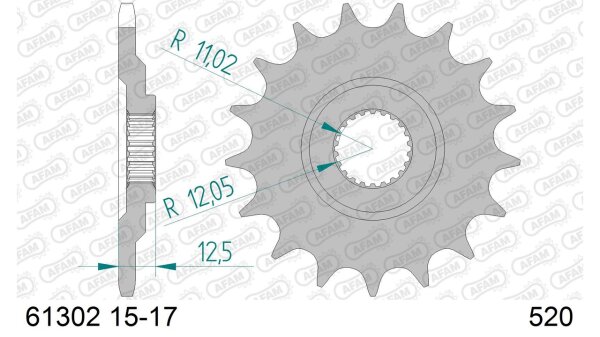 DC AFAM Ritzel 520 - 17Z 61302-17