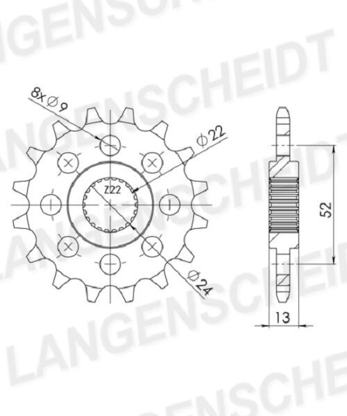 Supersprox Ritzel 520 - 17Z CST-1126:17|feinverzahnt 22,0/24,0