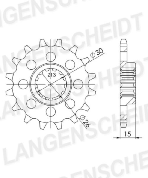 Supersprox Ritzel 525 - 16Z CST-404:16|feinverzahnt 26,0/30,0