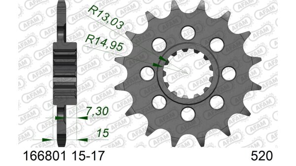 DC AFAM Ritzel 520 - 15Z 166801-15