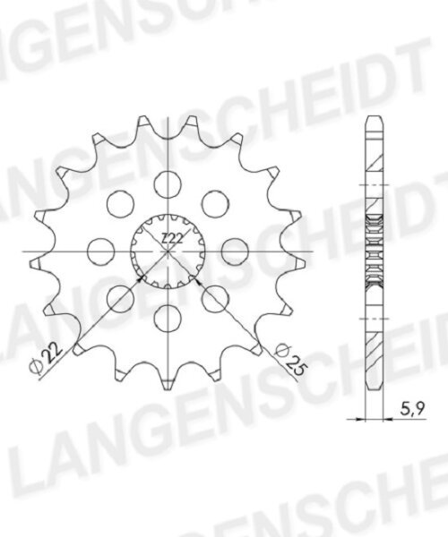 Supersprox Ritzel 520 - 16Z CST-394:16|feinverzahnt 22,0/24,0