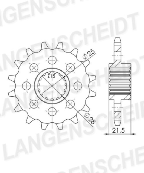 Supersprox Ritzel 525 - 17Z CST-2150:17|feinverzahnt 25,0/28,0