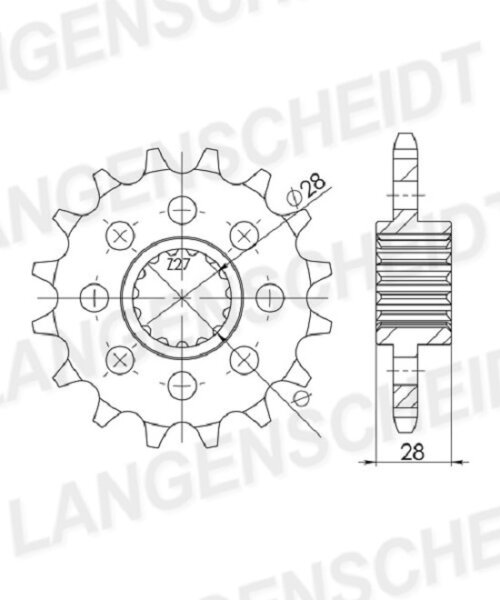 Esjot Ritzel 525 - 18Z 50-29034-18|feinverzahnt 25,0/28,0