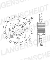 Esjot Ritzel 525 - 18Z 50-29034-18|feinverzahnt 25,0/28,0