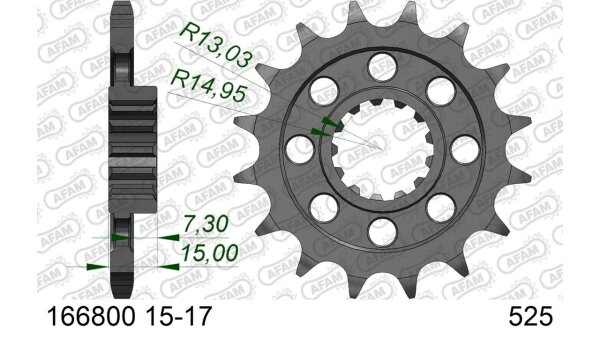 DC AFAM Ritzel 525 - 15Z 166800-15