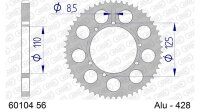 DC AFAM Alu-Kettenrad 428 - 56Z (Silber) 60104-56 | ID...