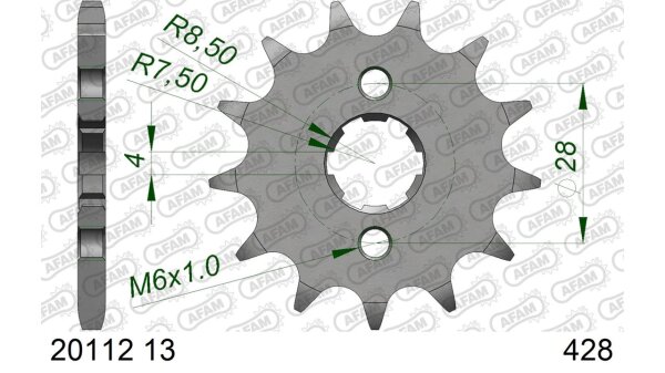 DC AFAM Ritzel 428 - 13Z 20112-13