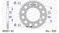 DC AFAM Alu-Kettenrad 520 - 42Z (Silber) 60201-42 | ID...