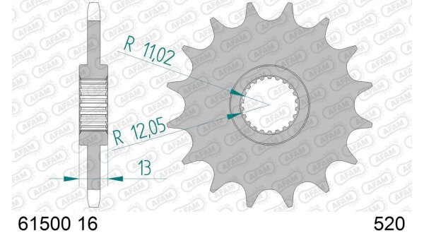 DC AFAM Ritzel 520 - 16Z 61500-16